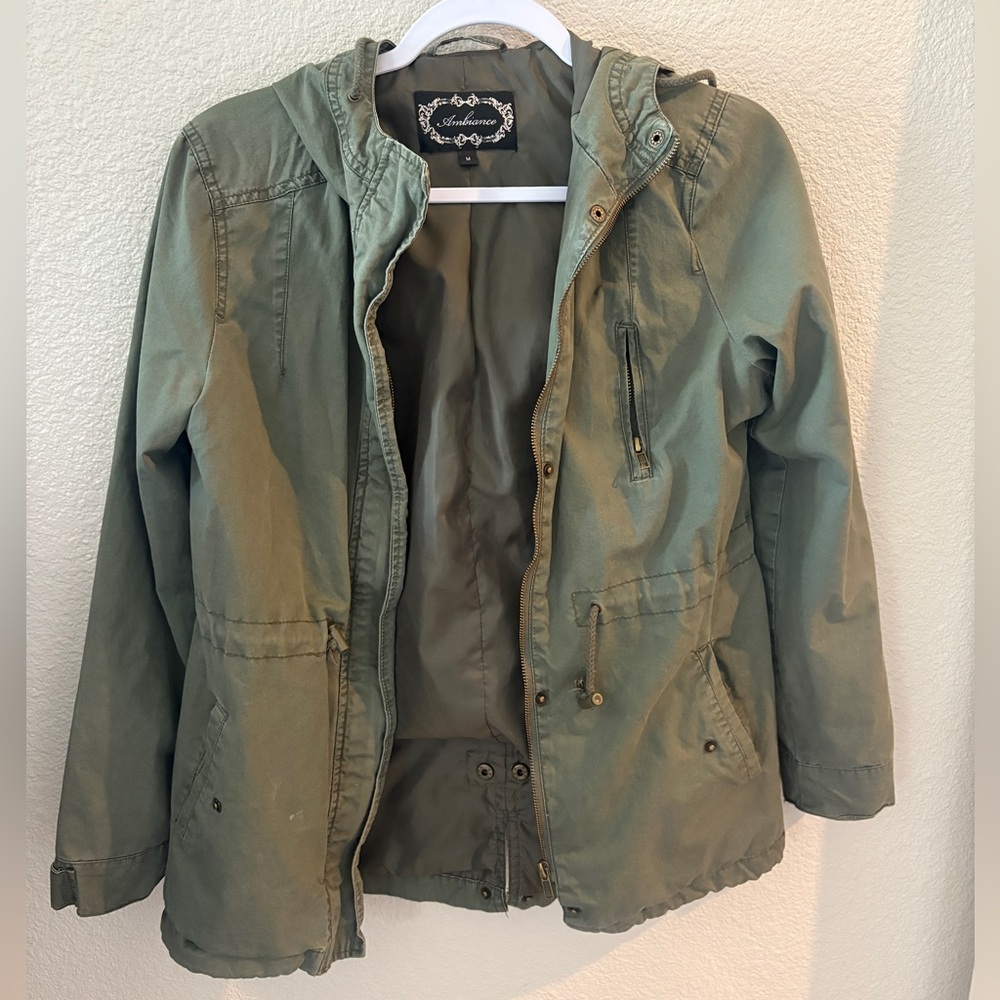 Ambiance Medium Olive Green Utility Jacket